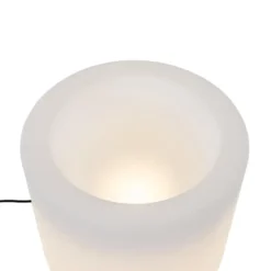 Qazqa vloerlamp flowerpot wit e27