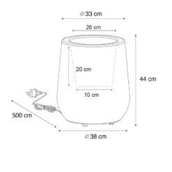 Qazqa vloerlamp flowerpot wit e27