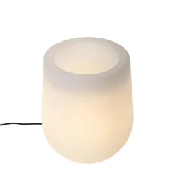 Qazqa vloerlamp flowerpot wit e27