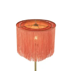 Qazqa vloerlamp franxa roze e27