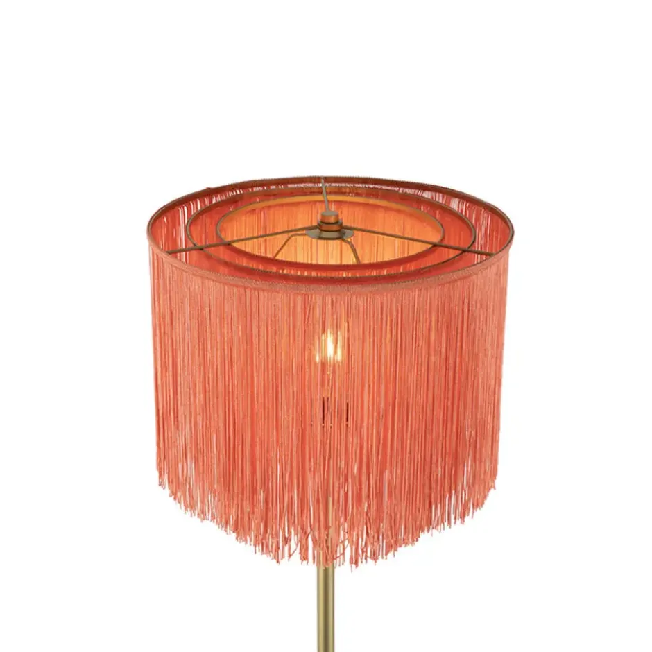 Qazqa vloerlamp franxa roze e27