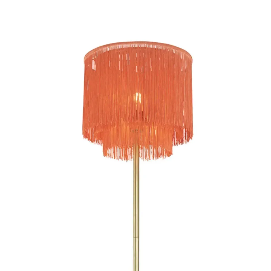 Qazqa vloerlamp franxa roze e27