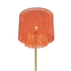 Qazqa vloerlamp franxa roze e27
