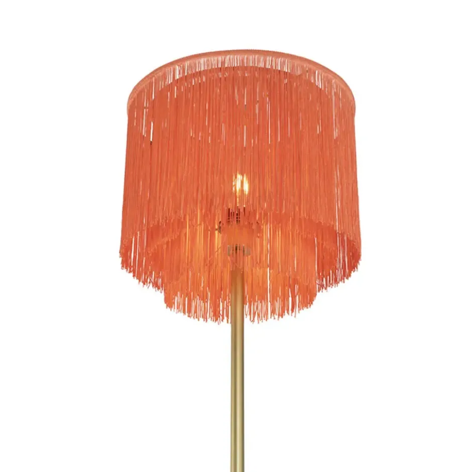 Qazqa vloerlamp franxa roze e27