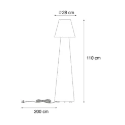 Qazqa vloerlamp katrijn wit e27