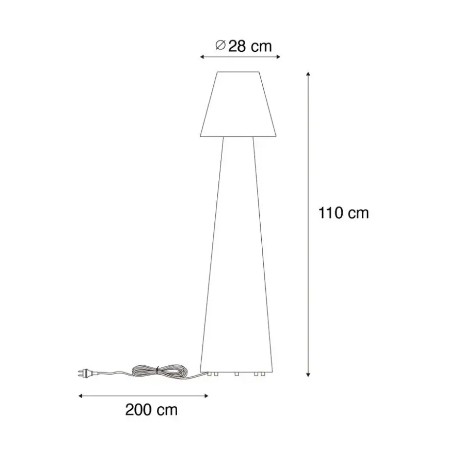 Qazqa vloerlamp katrijn wit e27