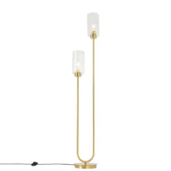 Qazqa vloerlamp laura goudkleurig e27