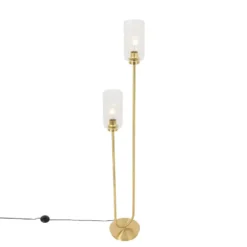 Qazqa vloerlamp laura goudkleurig e27
