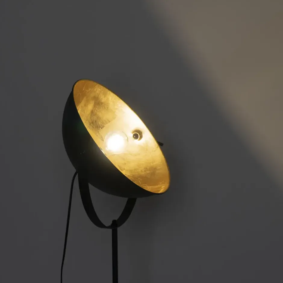 Qazqa vloerlamp magnax zwart e27