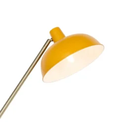 Qazqa vloerlamp milou geel e27