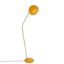 Qazqa vloerlamp milou geel e27