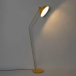 Qazqa vloerlamp milou geel e27