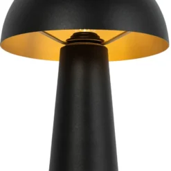 Qazqa vloerlamp mushroom zwart e27