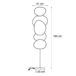 Qazqa vloerlamp organica beige e27