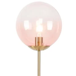 Qazqa vloerlamp pallon roze e27