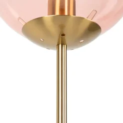 Qazqa vloerlamp pallon roze e27