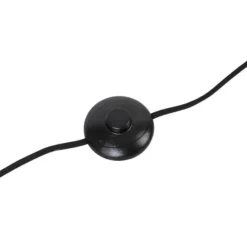 Qazqa vloerlamp qara beige e27