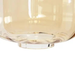 Qazqa vloerlamp qara beige e27