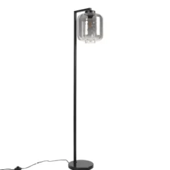 Qazqa vloerlamp qara zwart e27