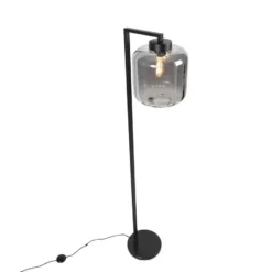 Qazqa vloerlamp qara zwart e27