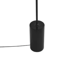 Qazqa vloerlamp rid zwart e27