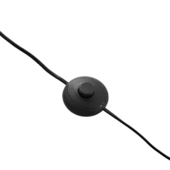 Qazqa vloerlamp rid zwart e27