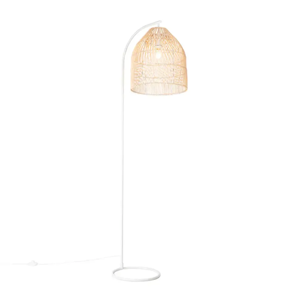 Qazqa vloerlamp sam wit e27