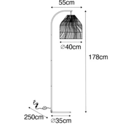 Qazqa vloerlamp sam wit e27