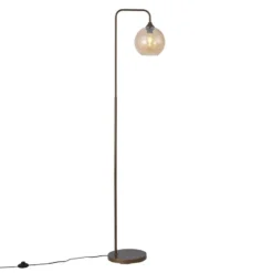 Qazqa vloerlamp sandra bronskleurig e27