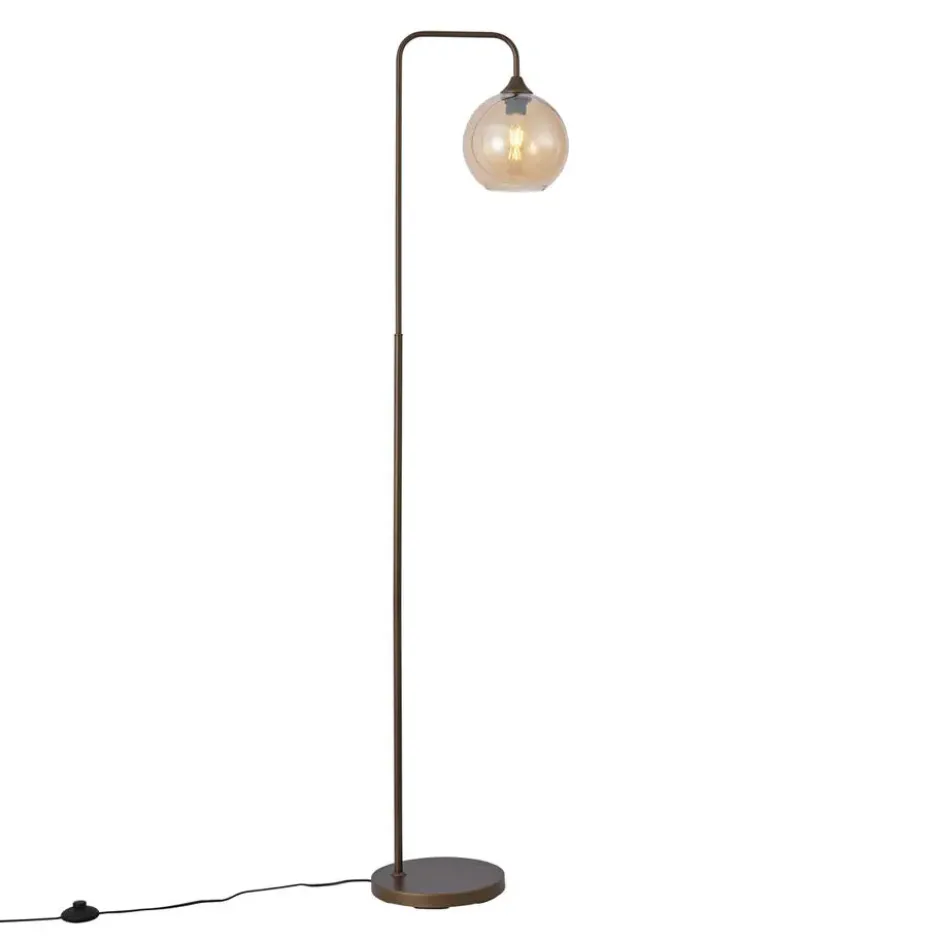 Qazqa vloerlamp sandra bronskleurig e27