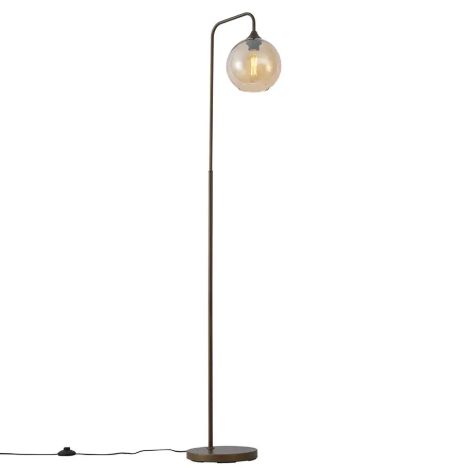 Qazqa vloerlamp sandra bronskleurig e27