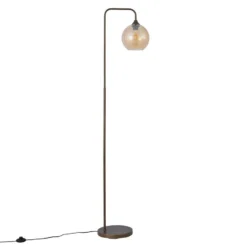 Qazqa vloerlamp sandra bronskleurig e27