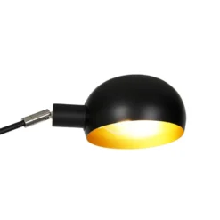 Qazqa vloerlamp sixties fl zwart e14