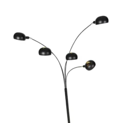 Qazqa vloerlamp sixties fl zwart e14