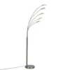 Qazqa vloerlamp sixties zilverkleurig geïntegreerde led