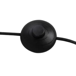 Qazqa vloerlamp sixties zwart e14