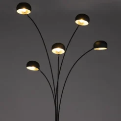 Qazqa vloerlamp sixties zwart e14