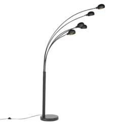 Qazqa vloerlamp sixties zwart e14