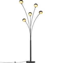 Qazqa vloerlamp sixties zwart e14