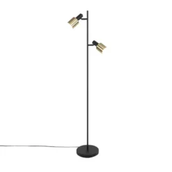 Qazqa vloerlamp stijn goudkleurig e27
