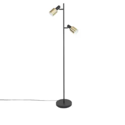 Qazqa vloerlamp stijn goudkleurig e27