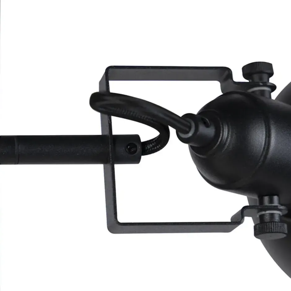 Qazqa vloerlamp tommy zwart e14