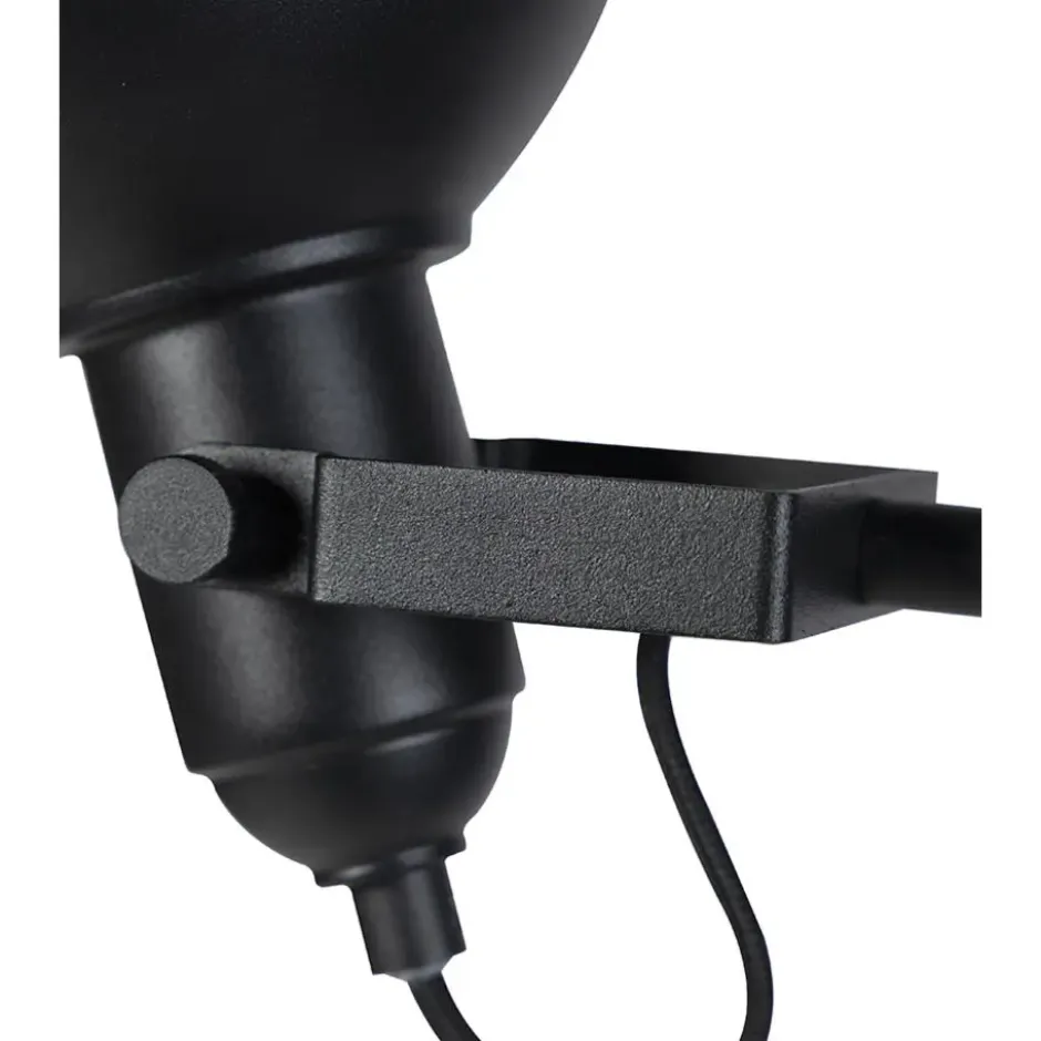 Qazqa vloerlamp tommy zwart e14