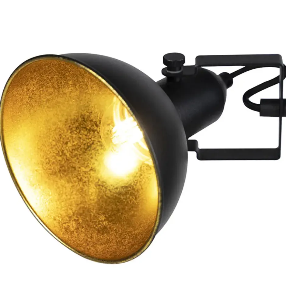 Qazqa vloerlamp tommy zwart e14