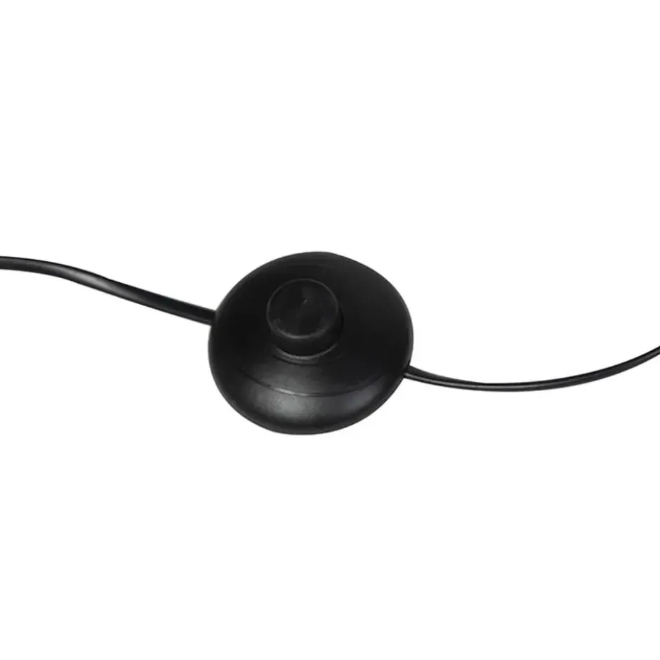 Qazqa vloerlamp tommy zwart e14