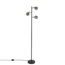 Qazqa vloerlamp vidro goudkleurig e14