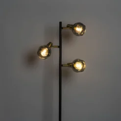 Qazqa vloerlamp vidro goudkleurig e14