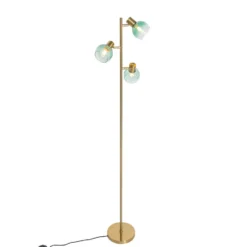 Qazqa vloerlamp vidro groen e14