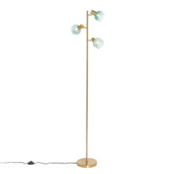 Qazqa vloerlamp vidro groen e14