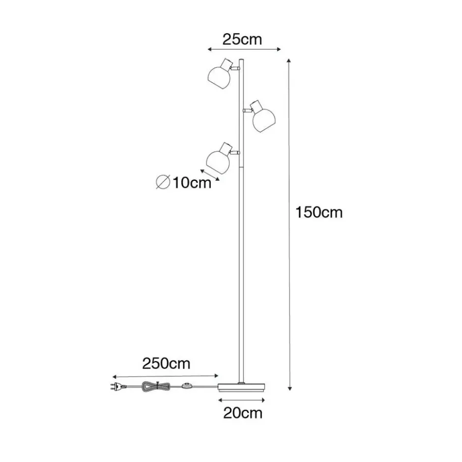 Qazqa vloerlamp vidro groen e14